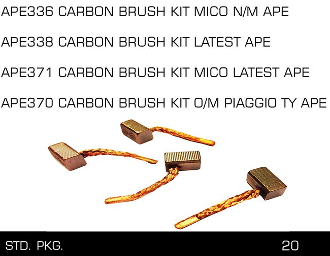 APE370 APE371 APE338 APE336 CARBON BRUSH KIT MICO N M APE